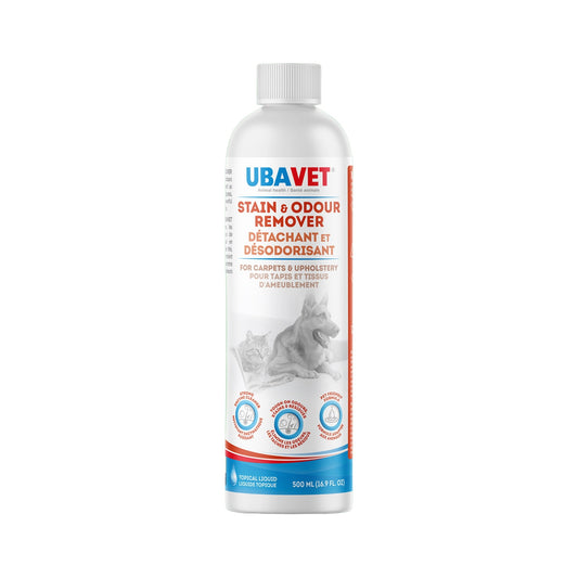 UBAVET Stain and Odor Remover for Dogs & Cats – Powerful Enzyme Cleaner – (16.9 fl oz / 500ml) - Tampa Home & Garden Store