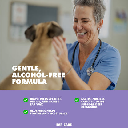 Solución limpiadora de oídos UBAVET Vet para perros y gatos (120 ml)