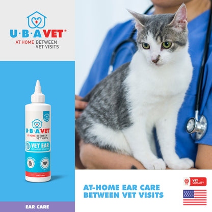 Solución limpiadora de oídos UBAVET Vet para perros y gatos (120 ml)