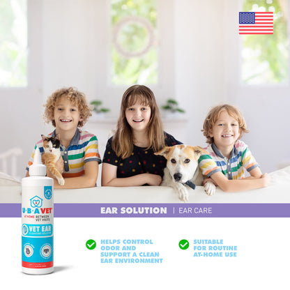 Solución limpiadora de oídos UBAVET Vet para perros y gatos (120 ml)