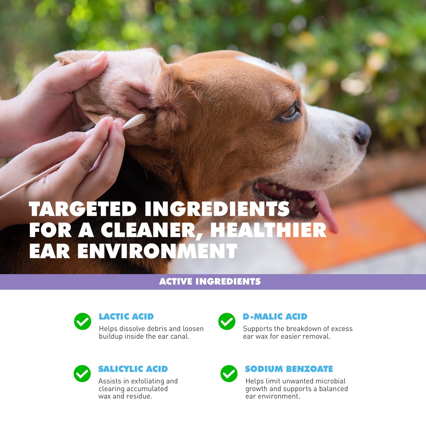 Solución limpiadora de oídos UBAVET Vet para perros y gatos (120 ml)