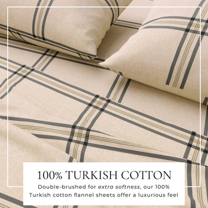 Turkish Cotton Flannel Sheet Set and Stripes