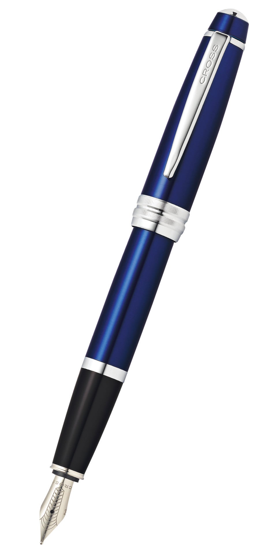 Bailey Blue Lacquer Stainless Steel Medium Nib Fountain Pen by A.T. Cross on Tampa Home & Garden Store