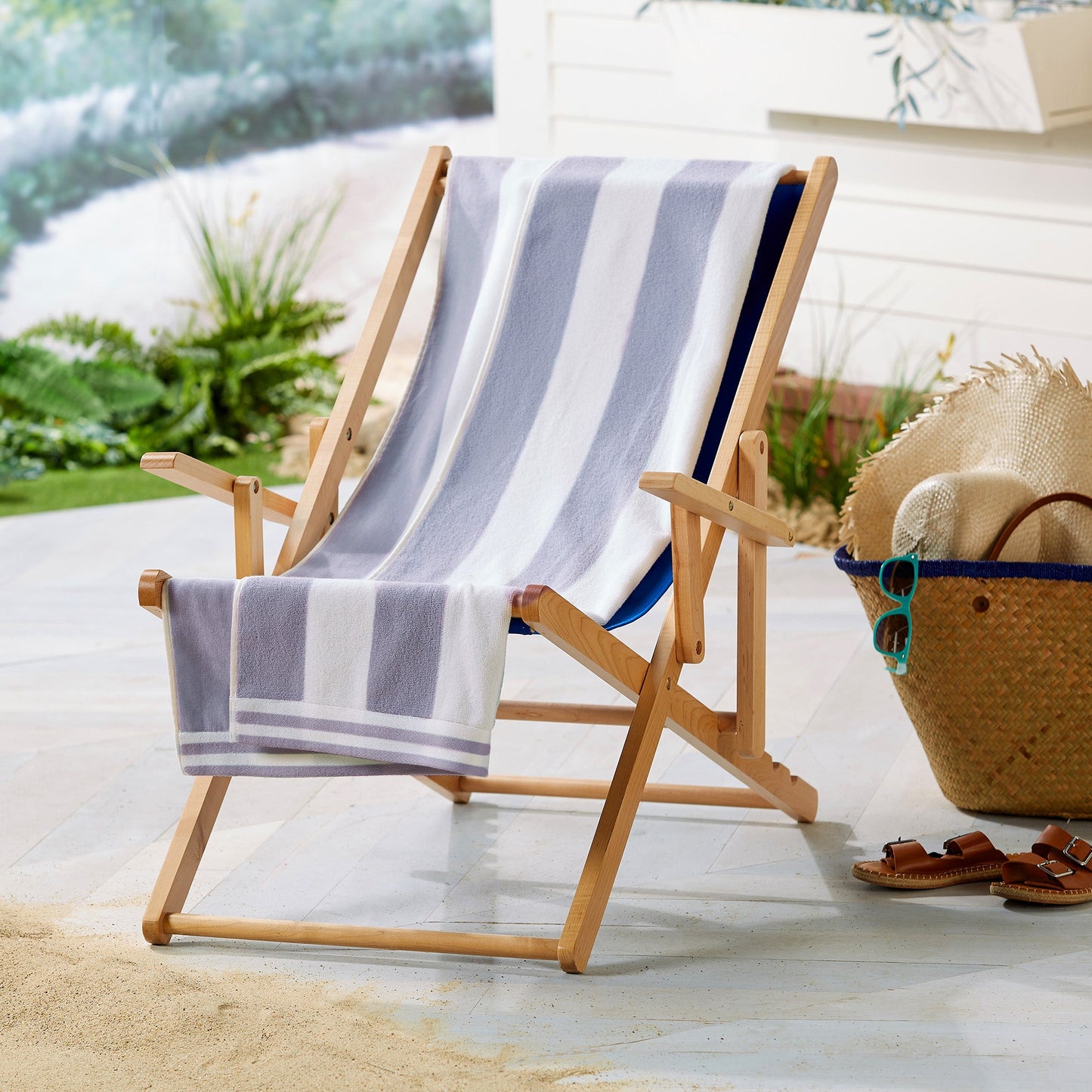 Striped Cabana Beach Towel and Soft Pastel Colors