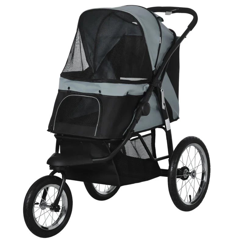 3-Wheel Pet Stroller for Small to Medium Dogs gray/black by Furr Baby Gifts Tampa on Tampa Home & Garden Store