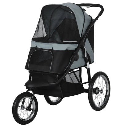 3-Wheel Pet Stroller for Small to Medium Dogs gray/black by Furr Baby Gifts Tampa on Tampa Home & Garden Store