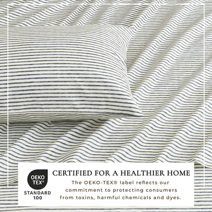 The Striped Microfiber Sheet Set and Soft Finish