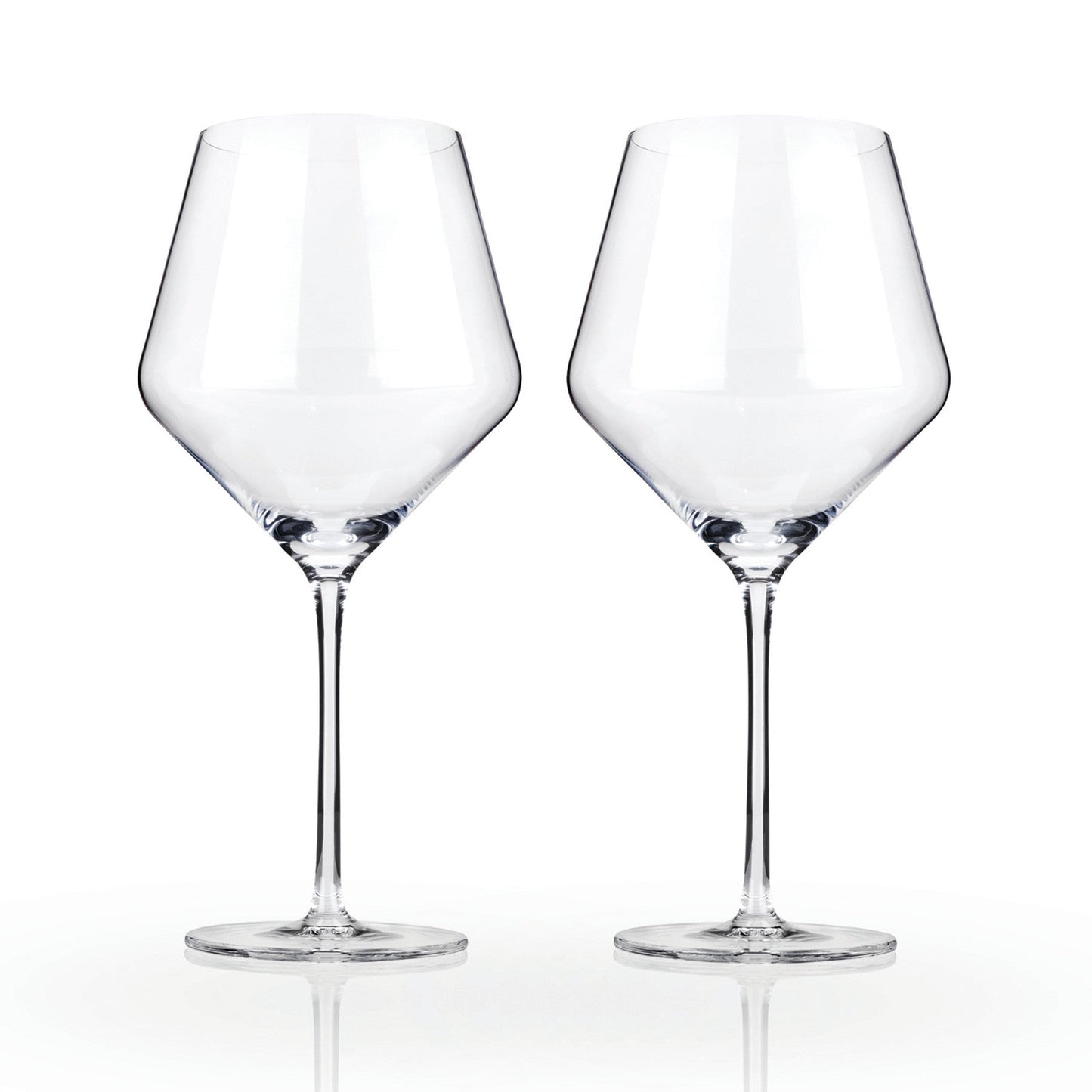 Raye Angled Crystal Burgundy Glasses Pair
