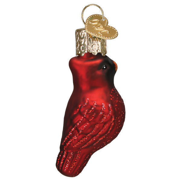Adorno de cristal con forma de cardenal en miniatura Gumdrop