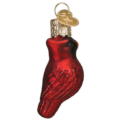 Adorno de cristal con forma de cardenal en miniatura Gumdrop