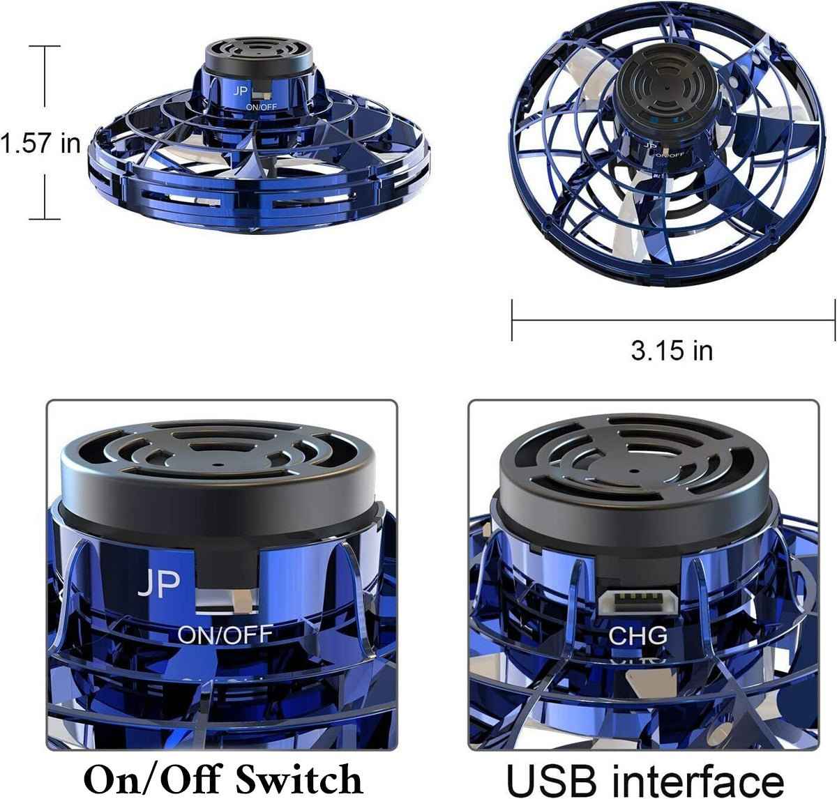 A Mini Drone And Rechargeable UFO Fidget Toy