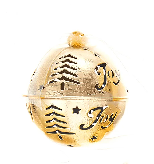 Hanging Word Bell Ornaments - Gold - - Tampa Home & Garden Store