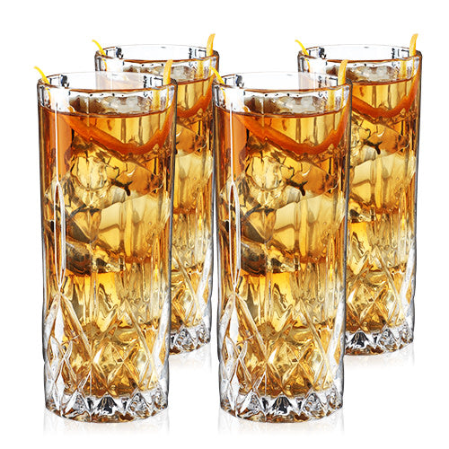 Admiral Highball Glasses Set of 4 Cut Crystal