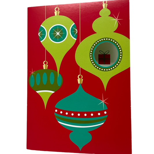 Holiday Bauble Gift Card Greeting Card - Tampa Home & Garden Store