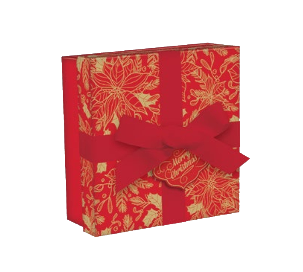 Boîte cadeau carrée avec ruban -