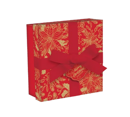 Boîte cadeau carrée avec ruban -