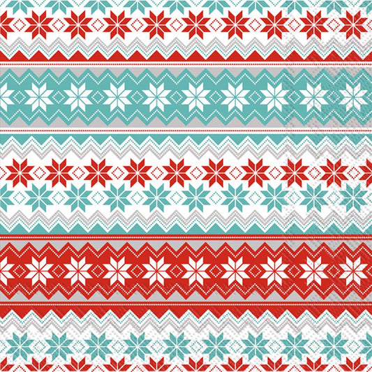 Reindeer Stripe - Lunch Napkin