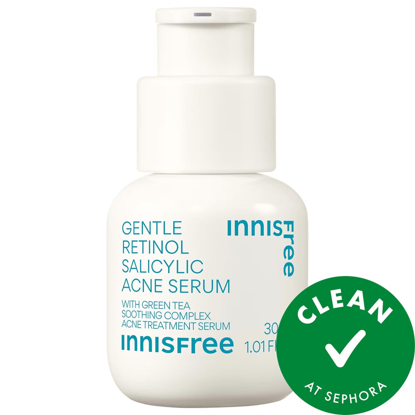 Gentle Retinol Acne Serum bottle with pump, vegan cruelty-free face serum on Tampa Home & Garden Store