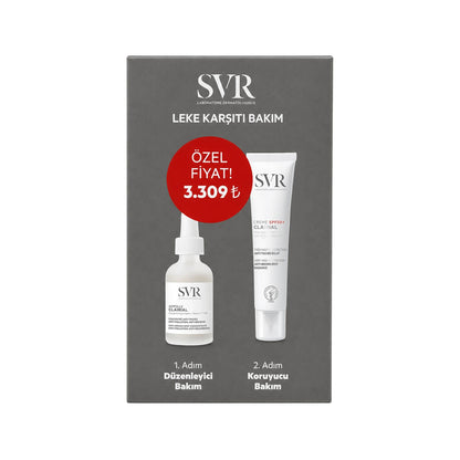 SVR Clairial dark spot care 2-piece skincare set in gray box on Tampa Home & Garden Store