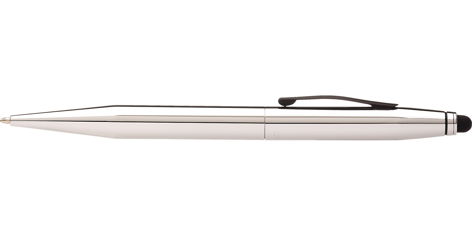Tech2 Chrome dual-function ballpoint pen by A.T. Cross, silver barrel with black clip on Tampa Home & Garden Store