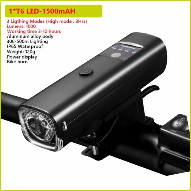 Stevvex USB rechargeable bike light with aluminum alloy body, front mounted headlamp on Tampa Home & Garden Store