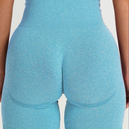 Stevvex ultra soft seamless leggings, light blue high-waist gym pants for workouts on Tampa Home & Garden Store