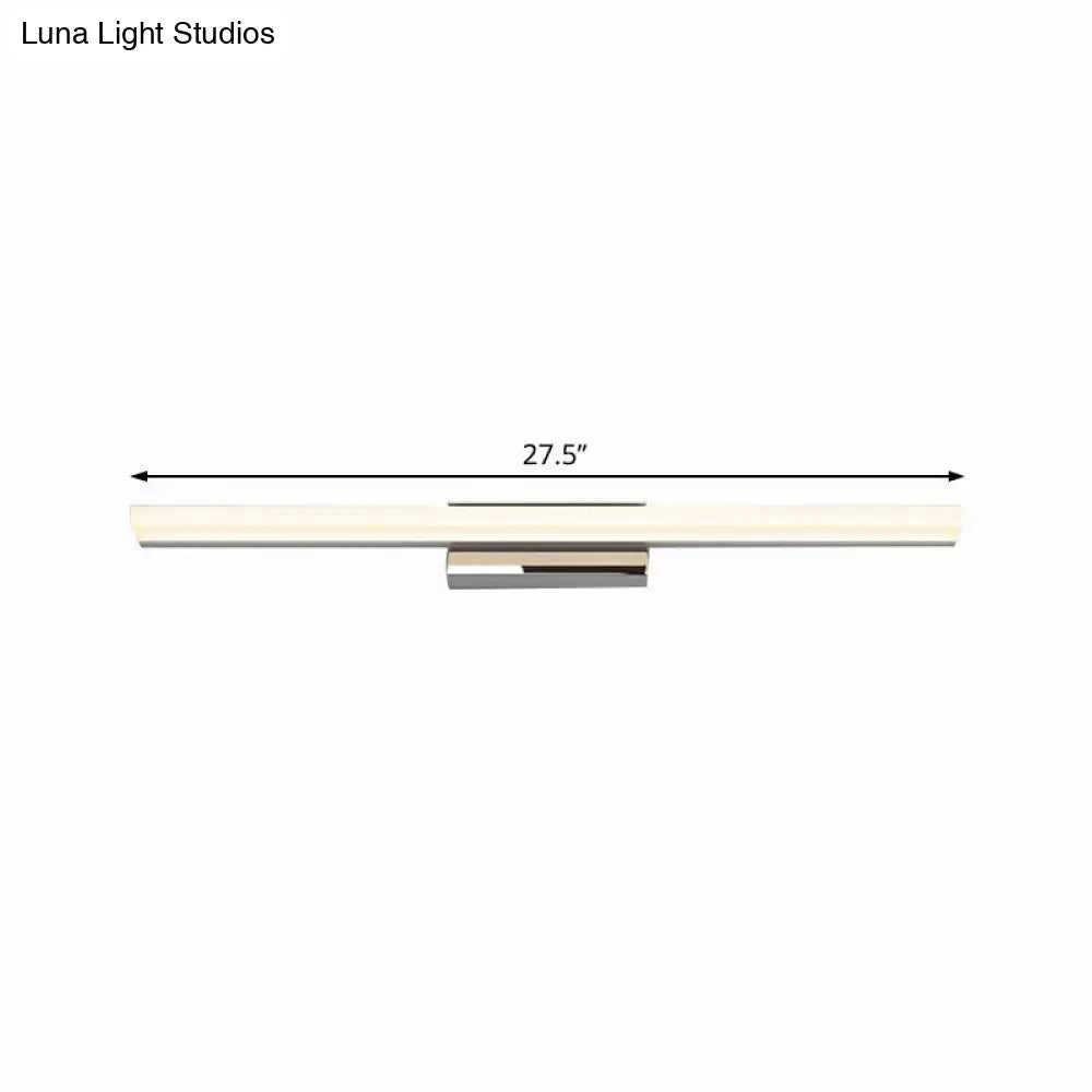 Lámpara de tocador LED de acrílico nórdico ultrafina - 40/50 cm de diámetro - Plateada, luz cálida/blanca