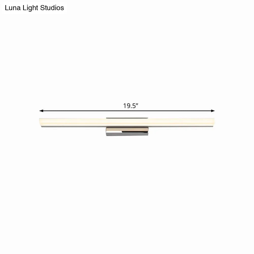Lámpara de tocador LED de acrílico nórdico ultrafina - 40/50 cm de diámetro - Plateada, luz cálida/blanca