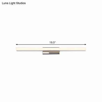 Lámpara de tocador LED de acrílico nórdico ultrafina - 40/50 cm de diámetro - Plateada, luz cálida/blanca
