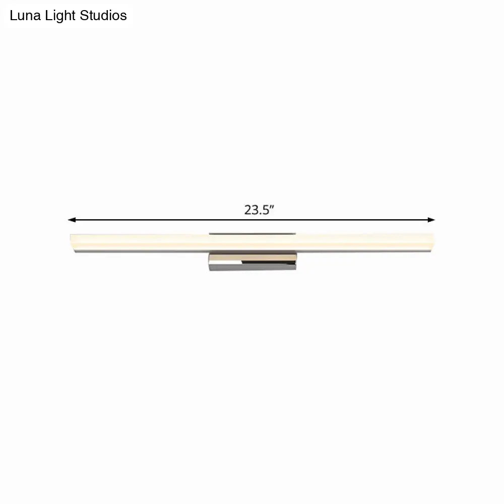 Lámpara de tocador LED de acrílico nórdico ultrafina - 40/50 cm de diámetro - Plateada, luz cálida/blanca
