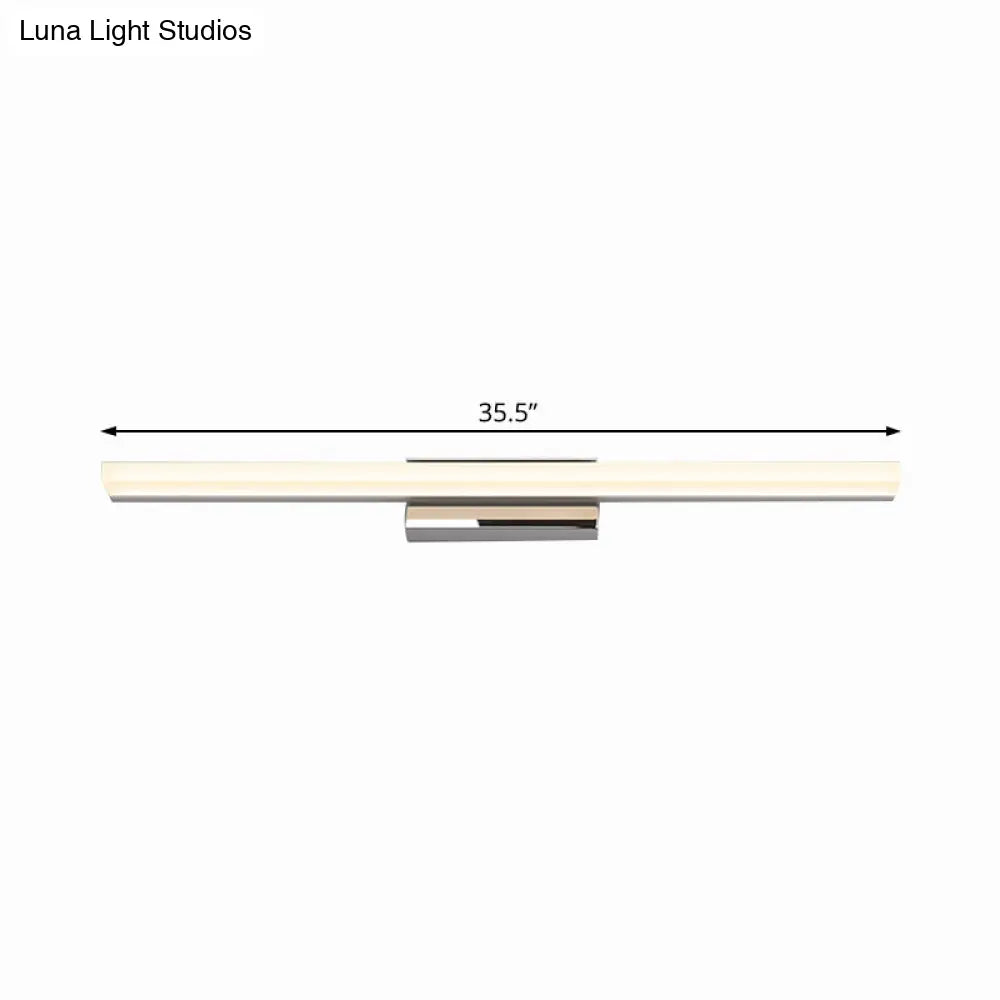 Lámpara de tocador LED de acrílico nórdico ultrafina - 40/50 cm de diámetro - Plateada, luz cálida/blanca