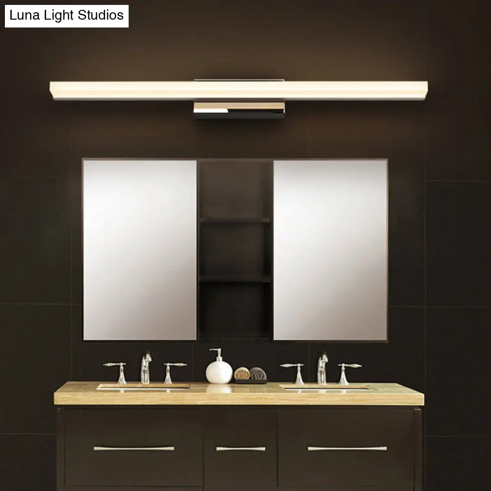 Lámpara de tocador LED de acrílico nórdico ultrafina - 40/50 cm de diámetro - Plateada, luz cálida/blanca