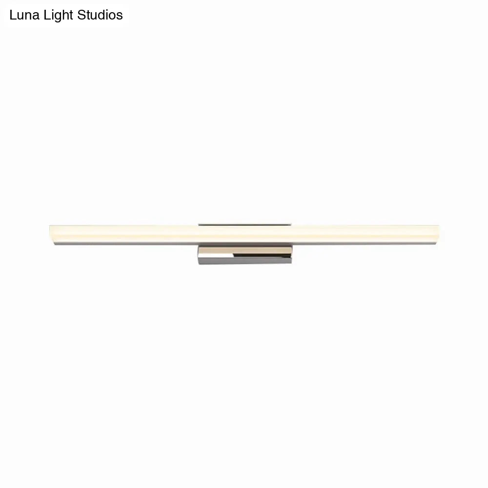 Lámpara de tocador LED de acrílico nórdico ultrafina - 40/50 cm de diámetro - Plateada, luz cálida/blanca