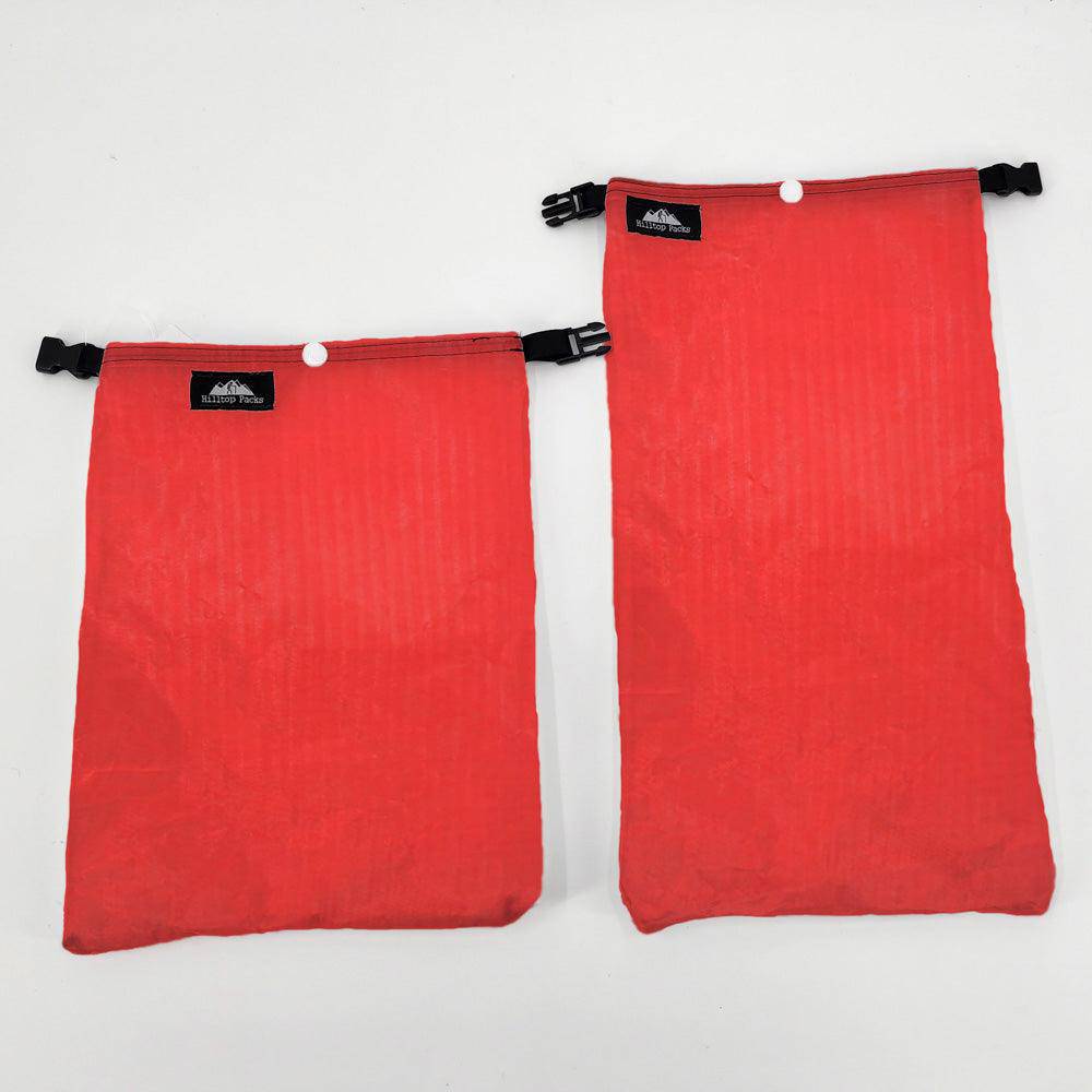 Ultralight Ditty Bag gear organizer, two red pouches with black clips, Hilltop Packs LLC on Tampa Home & Garden Store