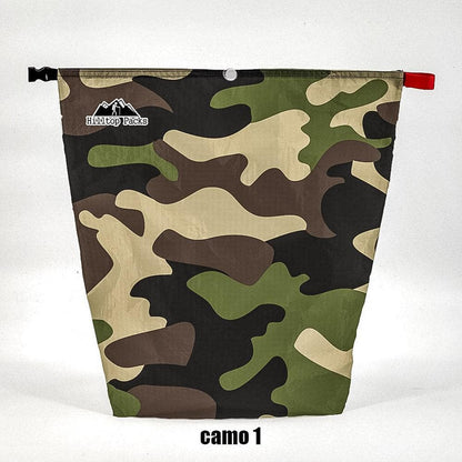 Ultralight food bag in camo print using D50T fabric by Hilltop Packs LLC on Tampa Home & Garden Store