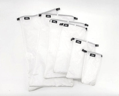 Ultralight roll-top dry bag set, white, six sizes by Hilltop Packs LLC for camping & hiking on Tampa Home & Garden Store