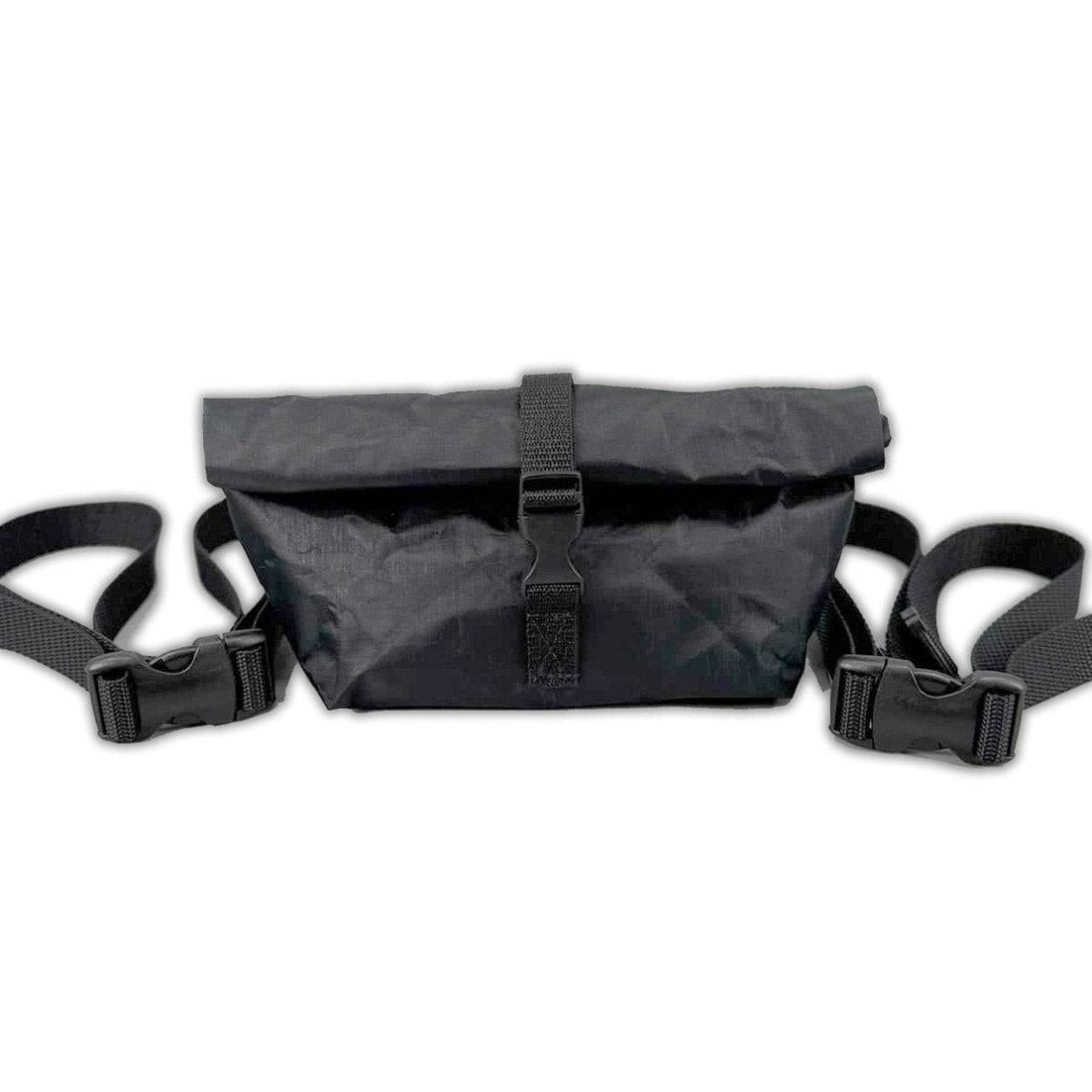 Ultralight Roll Top Fanny Pack Dyneema Expandable, black with adjustable waist straps on Tampa Home & Garden Store