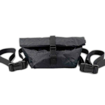 Ultralight Roll Top Fanny Pack Dyneema Expandable, black with adjustable waist straps on Tampa Home & Garden Store