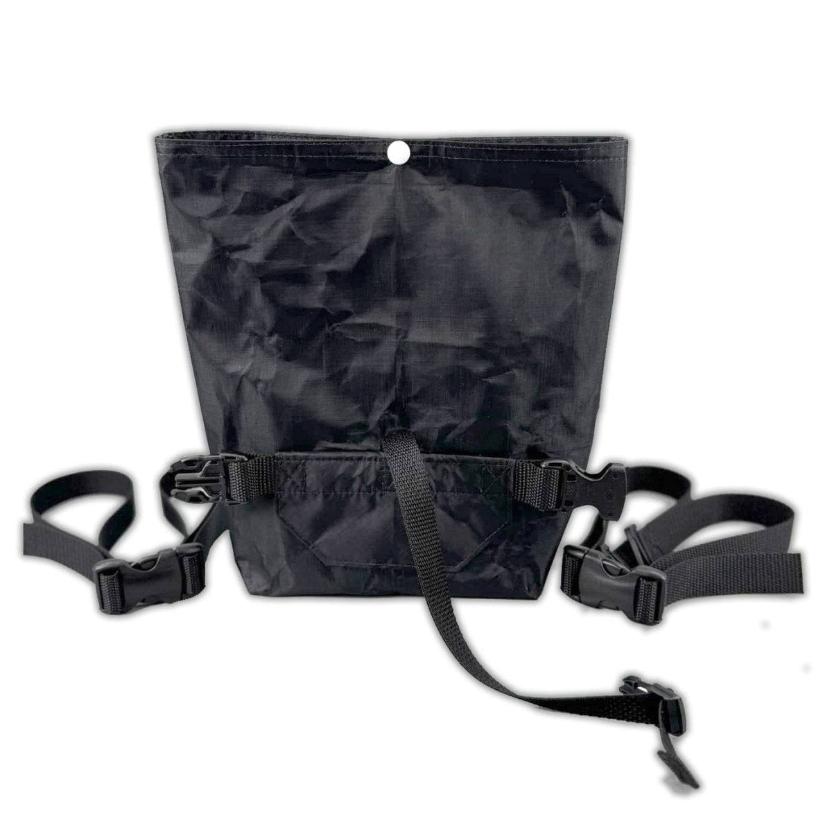 Ultralight Roll Top Fanny Pack in black Dyneema with adjustable straps by Hilltop Packs LLC on Tampa Home & Garden Store