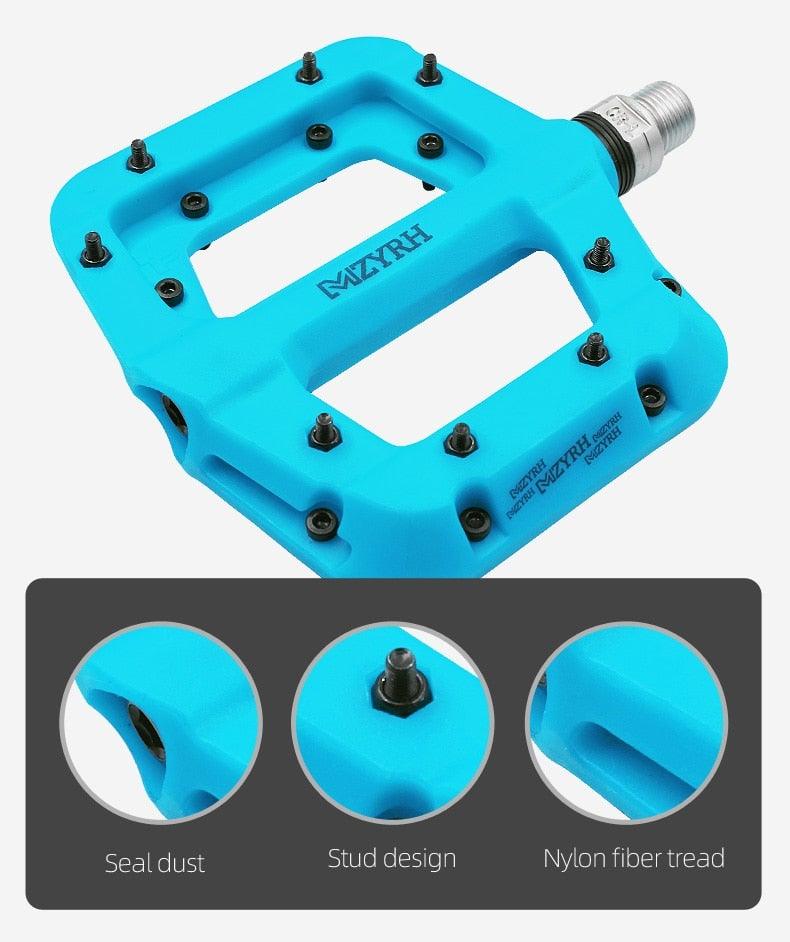 Stevvex ultralight blue nylon flat pedal with seal bearings and screw pins for non-slip grip on Tampa Home & Garden Store