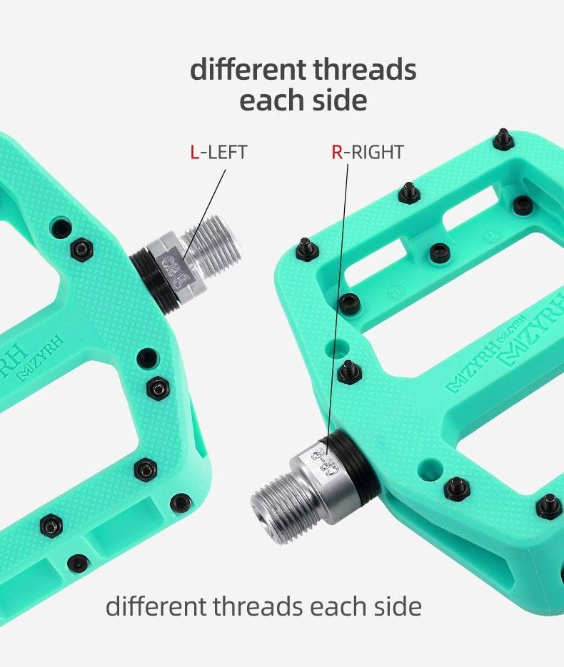 Stevvex Ultralight seal-bearings pedals, turquoise flat platform with non-slip alloy, L/R pair on Tampa Home & Garden Store