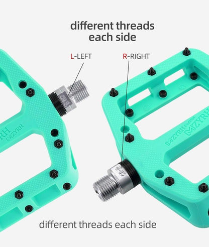 Stevvex Ultralight seal-bearings pedals, turquoise flat platform with non-slip alloy, L/R pair on Tampa Home & Garden Store