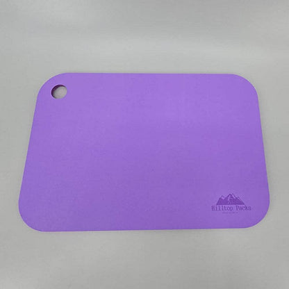 Ultralight Sit Pad purple foam camping seat pad Hilltop Packs LLC top-left hole on Tampa Home & Garden Store