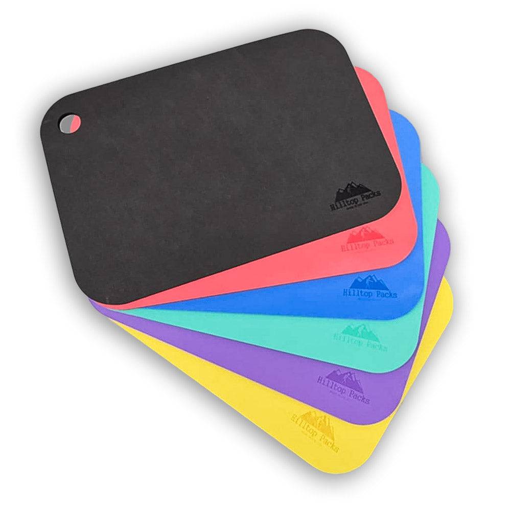 Ultralight Sit Pad set by Hilltop Packs LLC, foam camping seat pads in 7 colors (top black) on Tampa Home & Garden Store