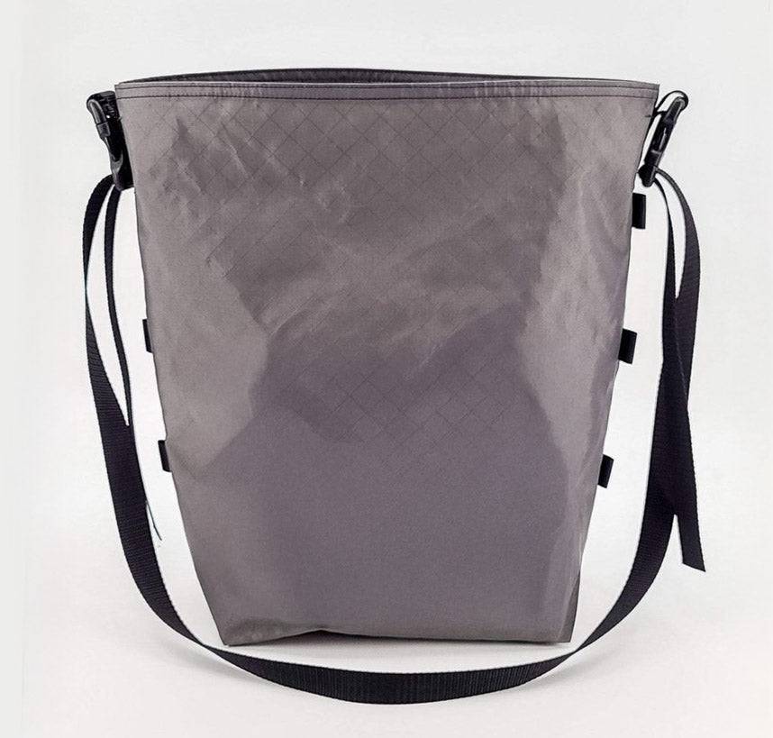 Ultralight Trail Trash Bag ECOPAK Pack-Out System gray ripstop bag with adjustable shoulder strap on Tampa Home & Garden Store