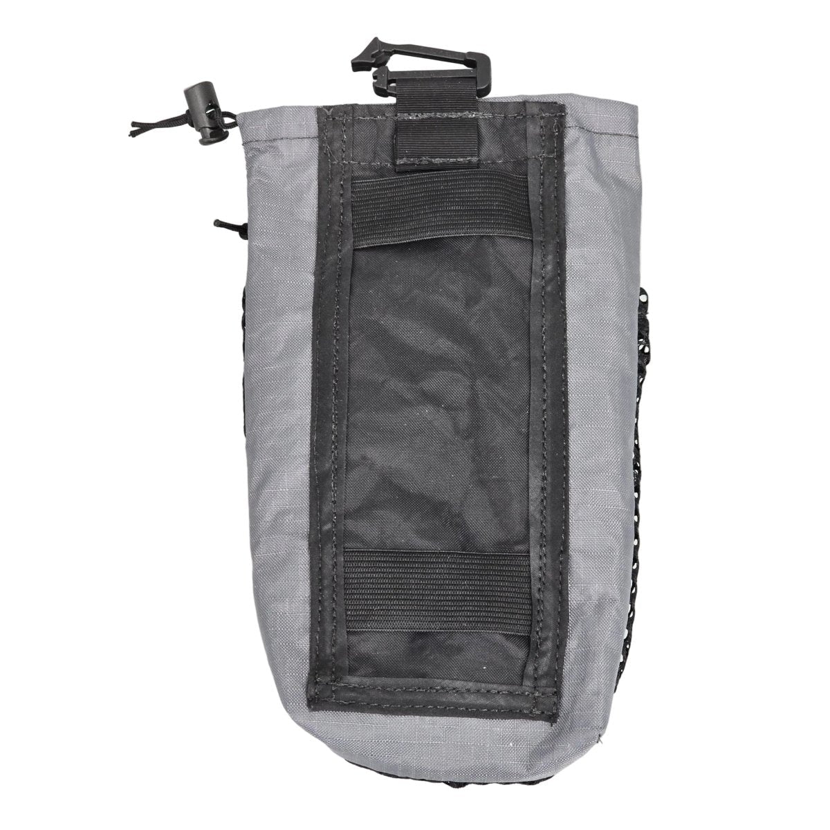 Ultralight Water Bottle Pouch with shoulder strap mount, gray nylon with black webbing on Tampa Home & Garden Store