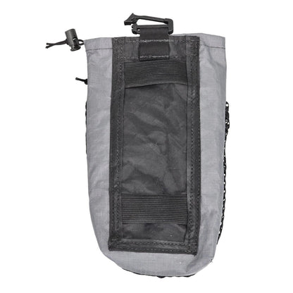 Ultralight Water Bottle Pouch with shoulder strap mount, gray nylon with black webbing on Tampa Home & Garden Store