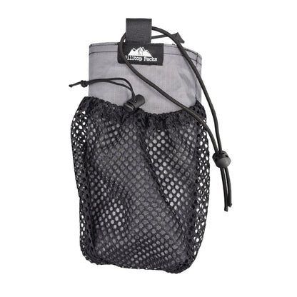 Ultralight Water Bottle Pouch with gray top and mesh pocket by Hilltop Packs LLC on Tampa Home & Garden Store