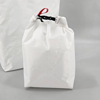 Ultralight Zipper Food Bag Bear Bag in white D50T fabric with red pull loop by Hilltop Packs LLC on Tampa Home & Garden Store