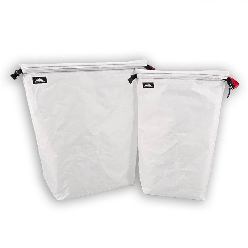 Ultralight Zipper Food Bag Hilltop Packs LLC, white D50T bear bags in large&small with top zips on Tampa Home & Garden Store